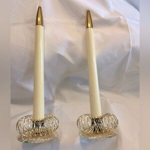 Rare Vintage Mid Century Modern Oil Table Candle Sticks